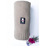 Bawełniany kocyk beżowy Soft Bear Bawełniany kocyk beżowy Soft Bear